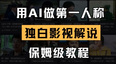 用AI做第一人称独白影视解说，手把手教学，保姆级教程-戎耀联盟