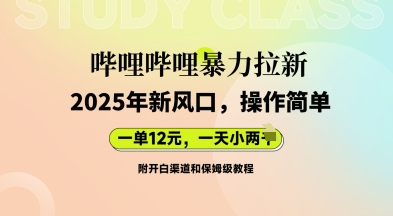 哔哩哔哩暴力拉新：2025年新风口，一单12元，一天数张(附开白渠道和保姆级教程)-戎耀联盟